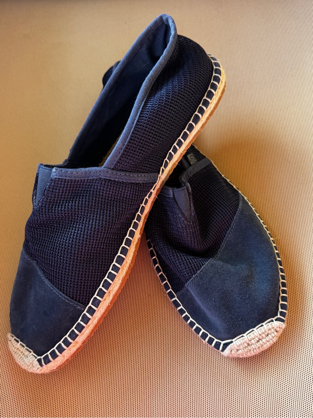 NEW Sam Edelman Men’s Espadrilles Size 13M Navy Mesh Suede Slip On Shoes NWOB